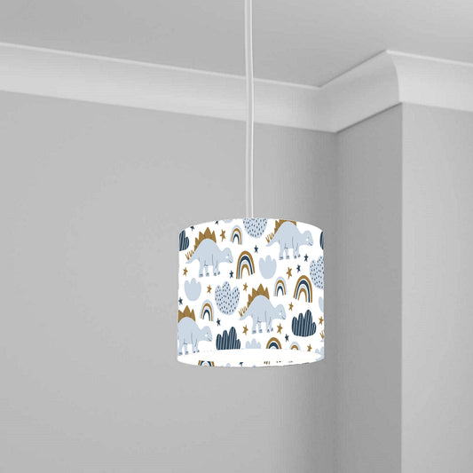 Dino Rainbow Pattern Ceiling Lampshade Lightshade for Kids Room - 20cm x 18.5cm