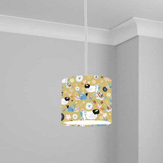 Playful Puppy Paws Ceiling Lampshade Lightshade for Nursery - 20cm x 18.5cm