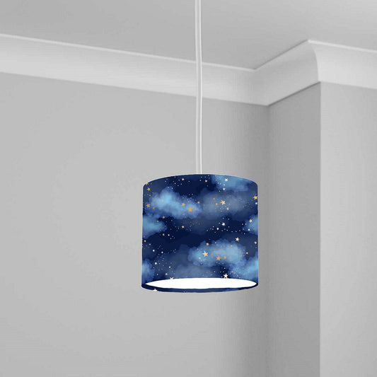 Dreamy Night Sky Stars Ceiling Lampshade Lightshade for Nursery - 20cm x 18.5cm