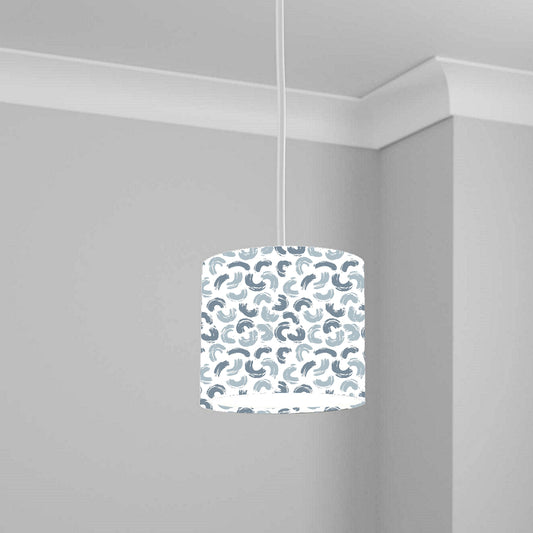 Blue Swirl Pattern Ceiling Lampshade Lightshade for Room - 20cm x 18.5cm