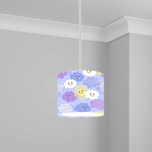 Cute Happy Clouds and Sun Ceiling Lampshade Lightshade for Kids Room - 20cm x 18.5cm