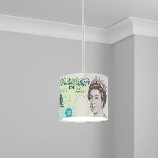 British Five Pound Banknote Ceiling Lampshade Lightshade for Room - 20cm x 18.5cm