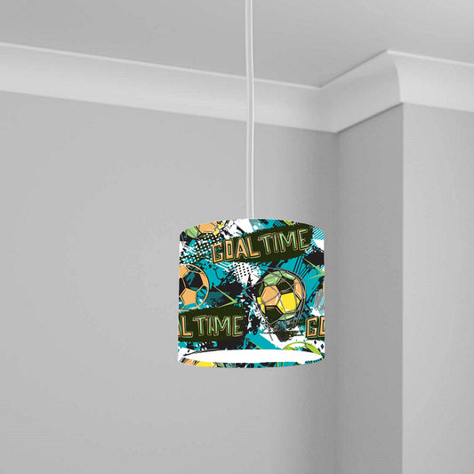 Colorful Football Soccer Theme Ceiling Lampshade Lightshade for Nursery - 20cm x 18.5cm