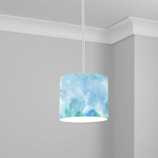 Blue Watercolor Pattern Ceiling Lampshade Lightshade for Room - 20cm x 18.5cm