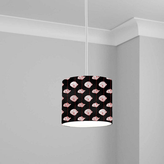 Poppy Black Background lampshade lightshade Printed Light Shade 20CM X 18.5CM