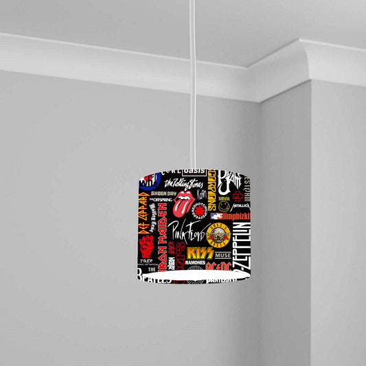 Retro Rock Band Theme Ceiling Lampshade Lightshade for Music Room - 20cm x 18.5cm