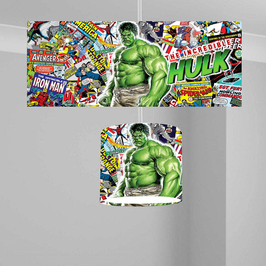 LASERFOCUS Superhero Lampshade - Multi Color, Modern Drum Shade - 20CM X 18.5CM