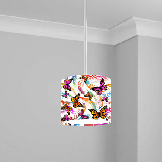 Colorful Butterfly Pattern Ceiling Lampshade Lightshade for Nursery - 20cm x 18.5cm
