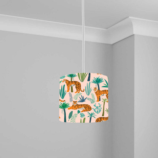 Jungle Tiger Safari Ceiling Lampshade Lightshade for Nursery - 20cm x 18.5cm
