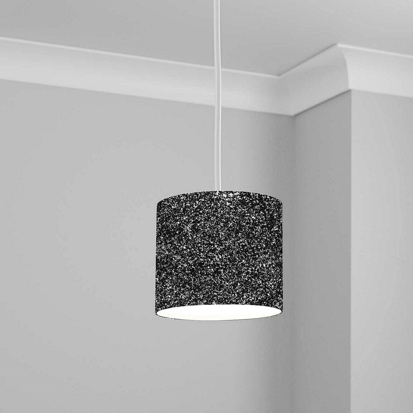 Black Speckled Pattern Ceiling Lampshade Lightshade for Room - 20cm x 18.5cm