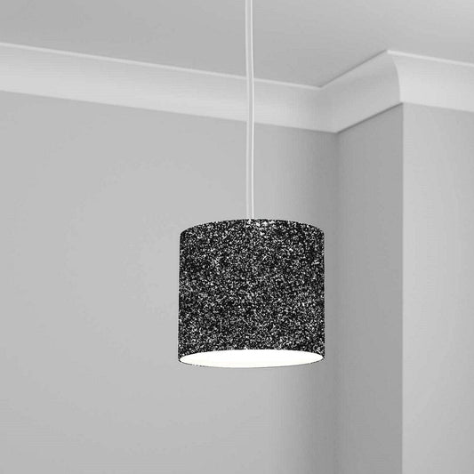 Black Speckled Pattern Ceiling Lampshade Lightshade for Room - 20cm x 18.5cm