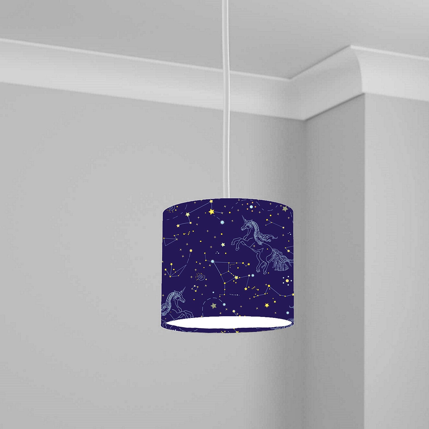 Enchanted Unicorn Constellation Ceiling Lampshade Lightshade for Nursery - 20cm x 18.5cm