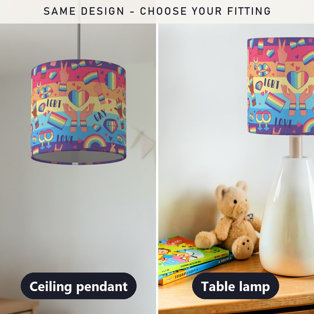 Vibrant Lgbt Rainbow Pride lampshade