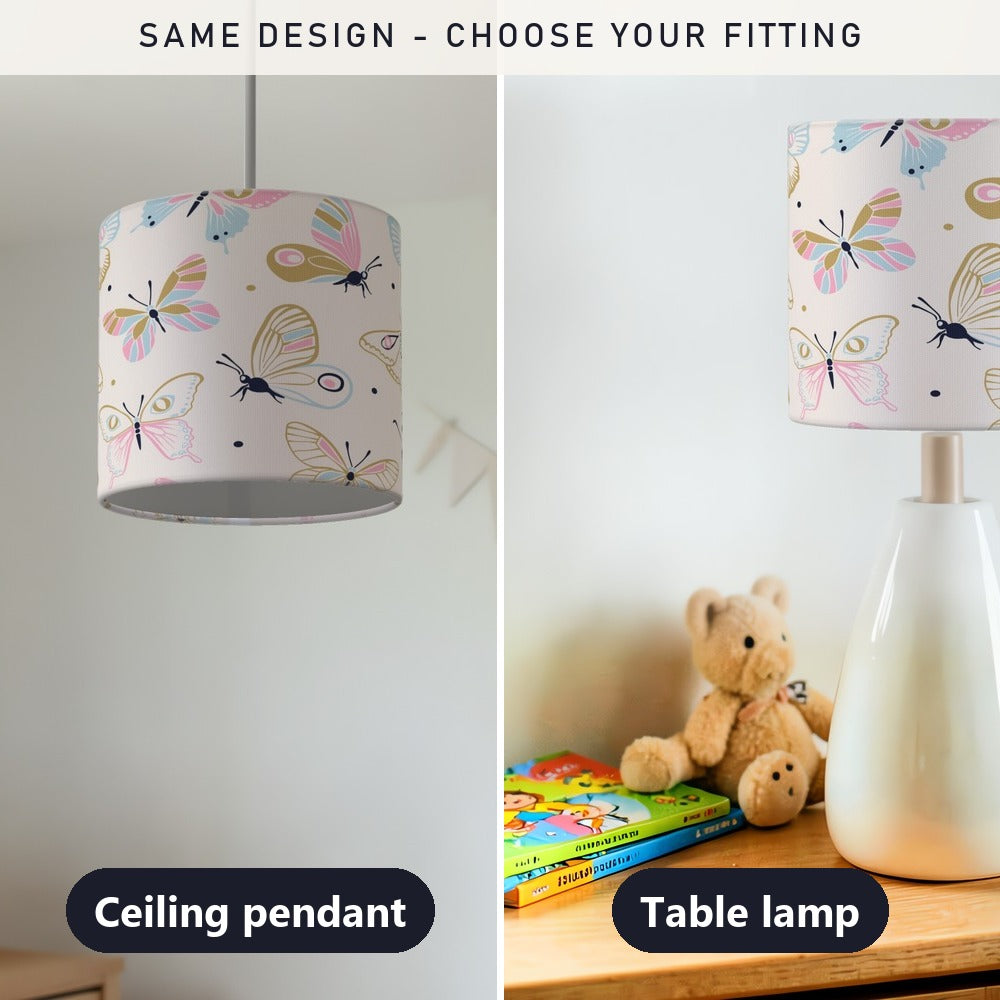 Pastel Butterfly Design lampshade