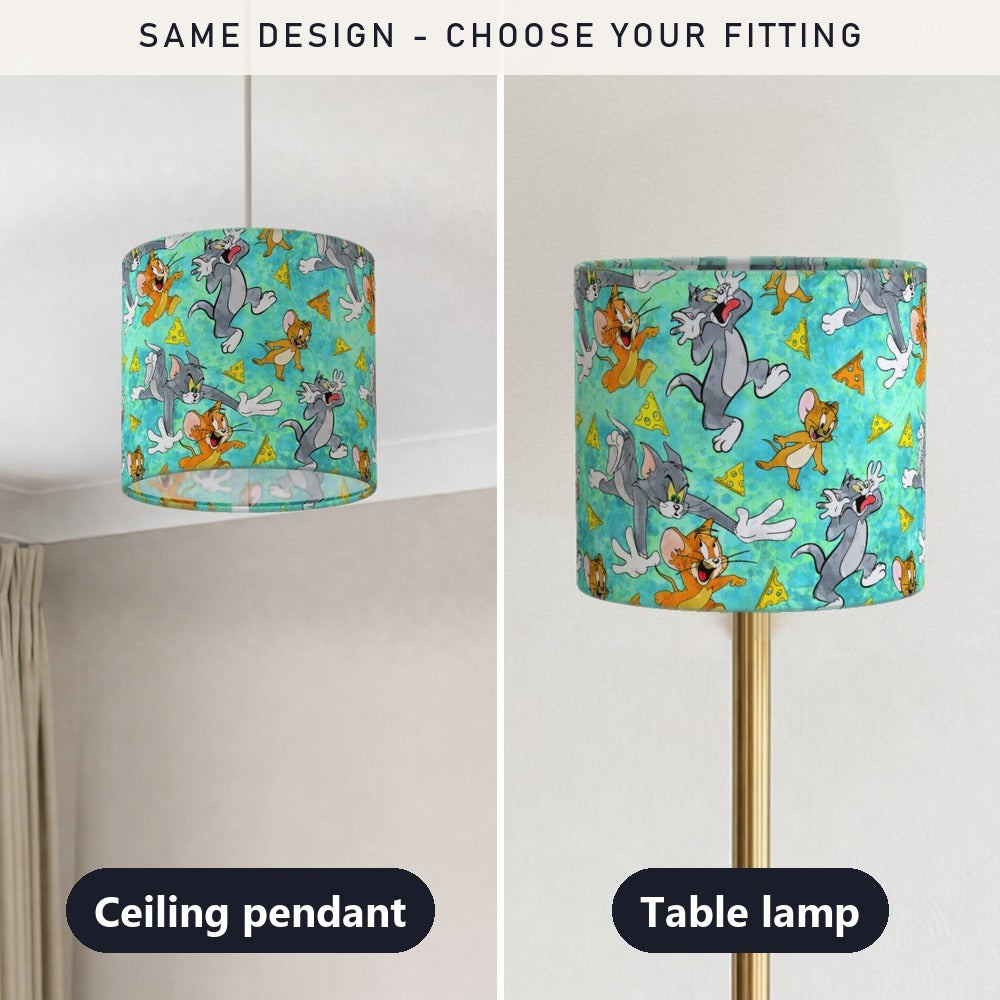 Cartoon Cat and Mouse lampshade