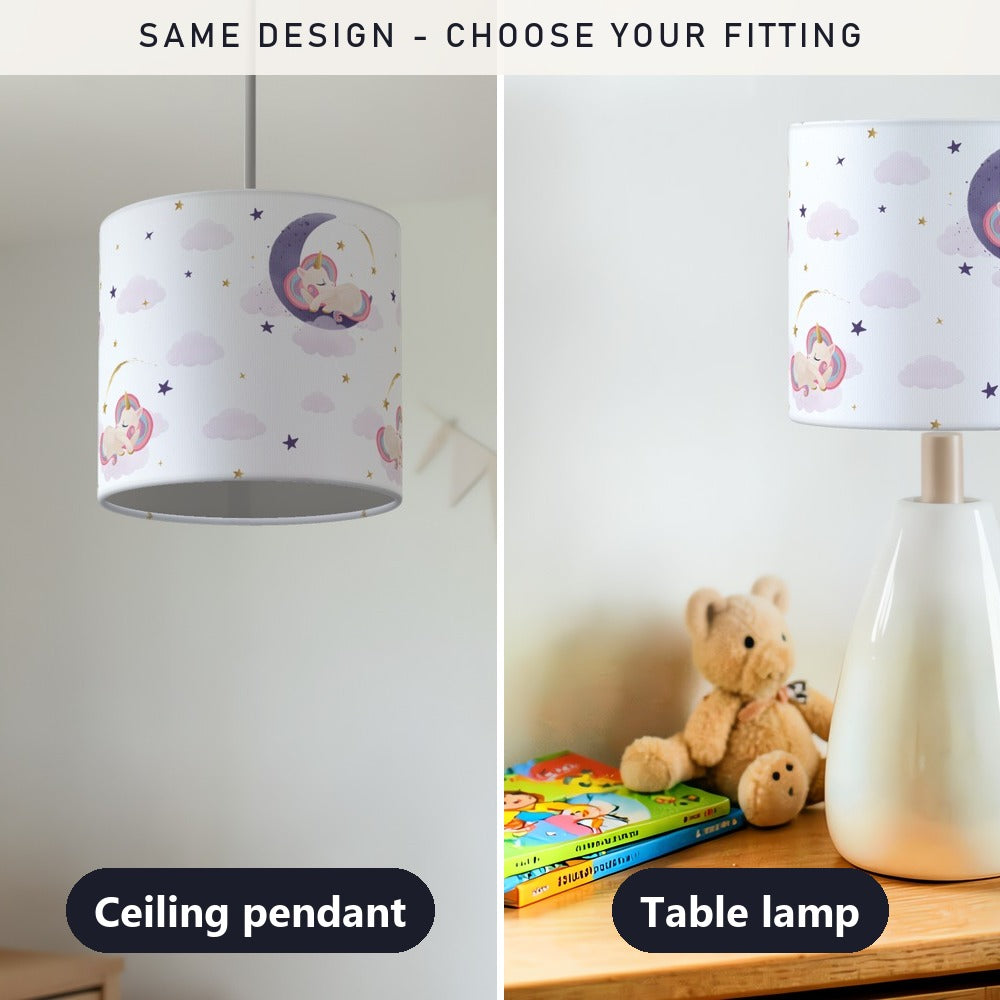 Sleeping Moon Unicorn lampshade