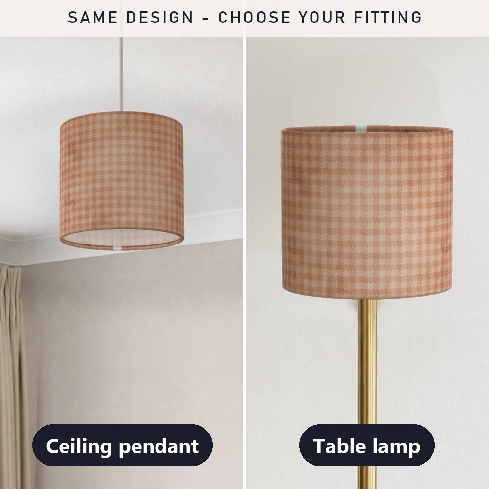 Warm Houndstooth Pattern lampshade