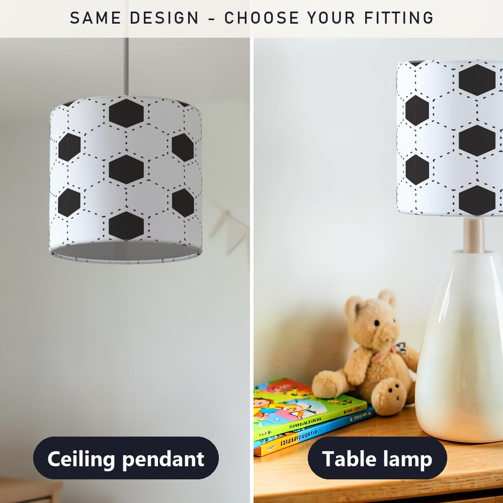 Black and White Football Pattern lampshade