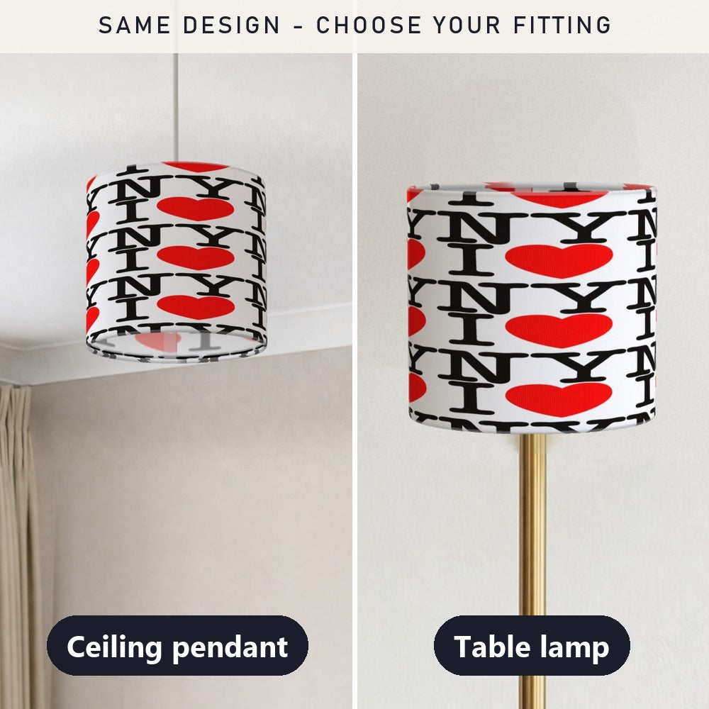 I Love New York Pattern lampshade