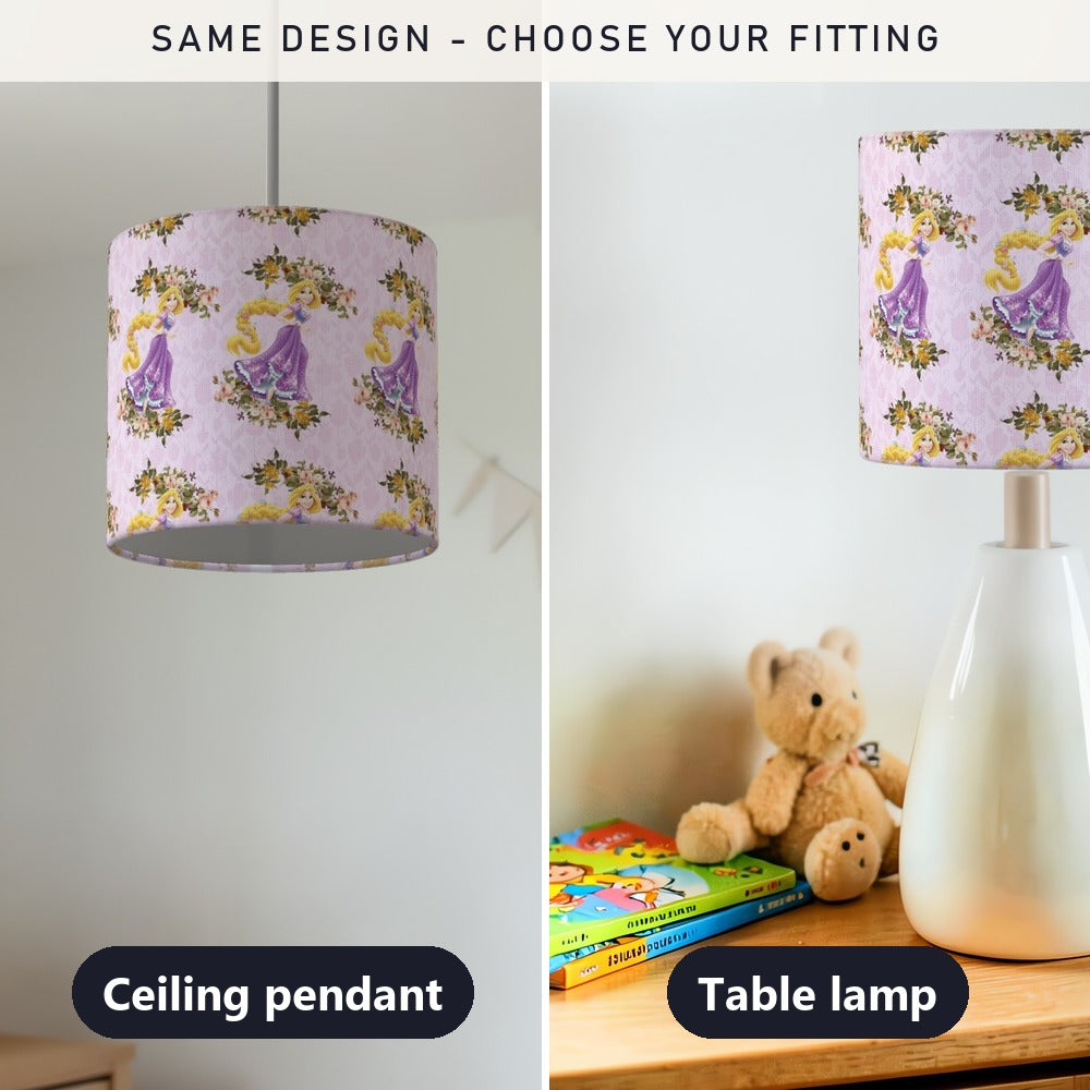 Princess Rapunzel Floral lampshade