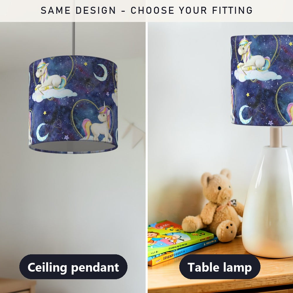 Magical Unicorn and Moon lampshade