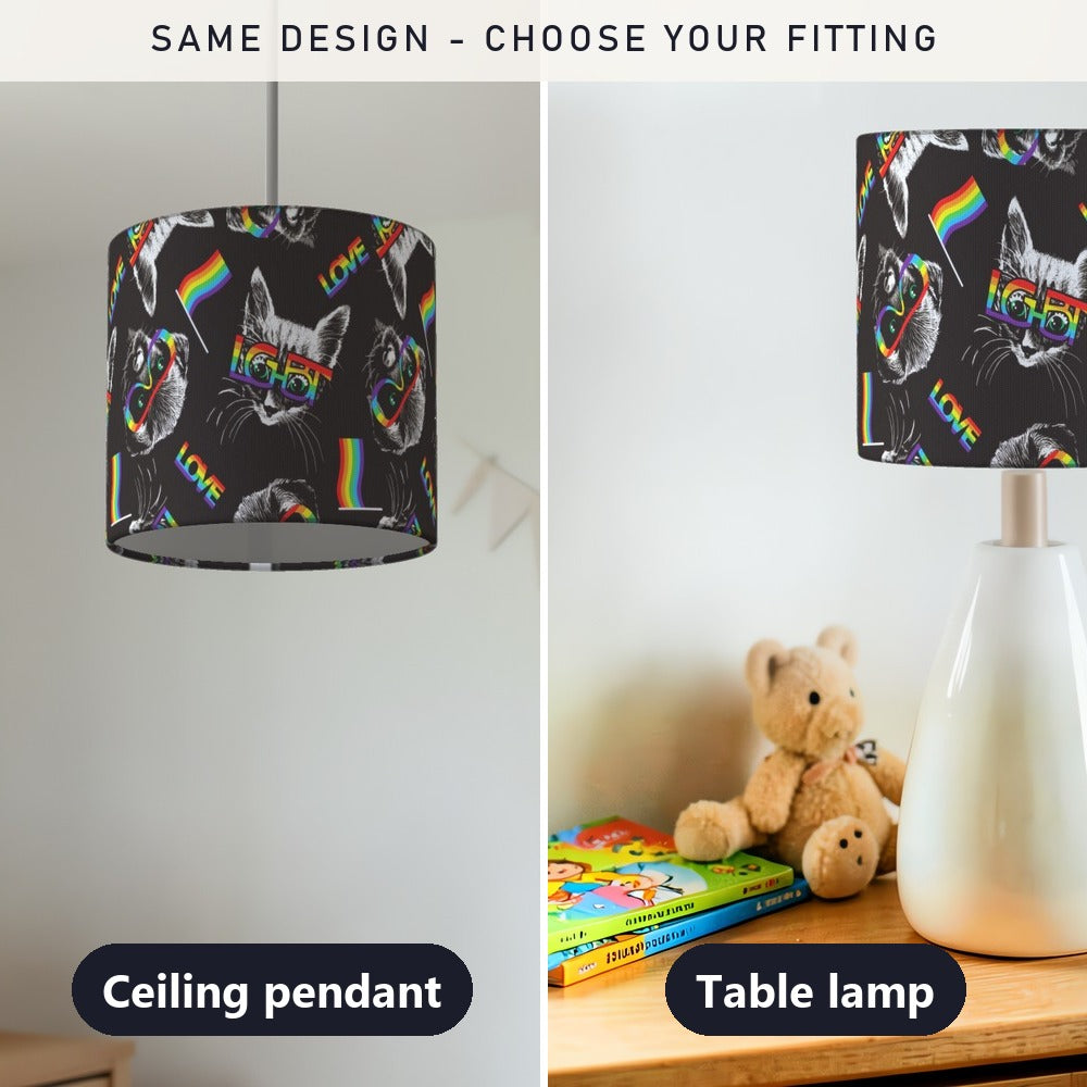 Rainbow Cat lampshade