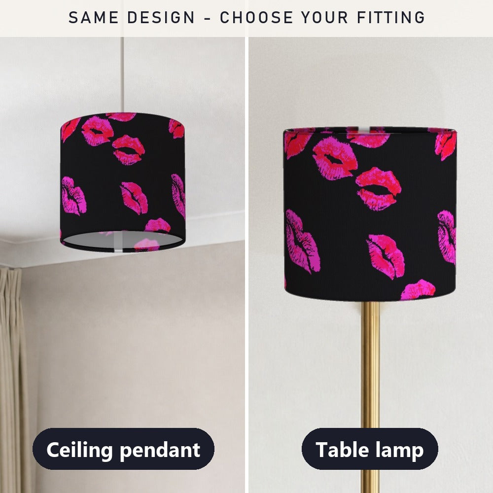 Bold Red Lips Pattern lampshade