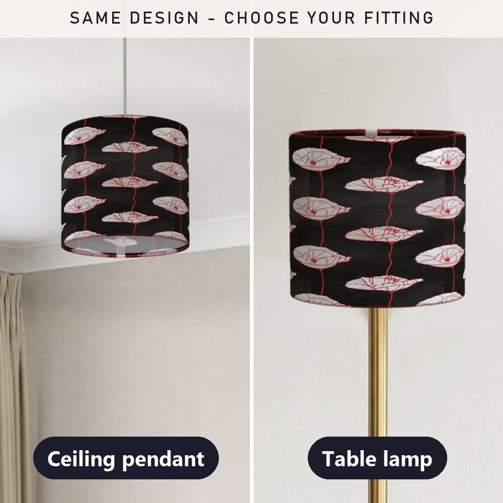 Elegant Poppy Floral lampshade