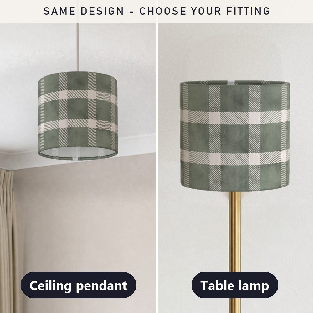 Green Plaid Pattern lampshade