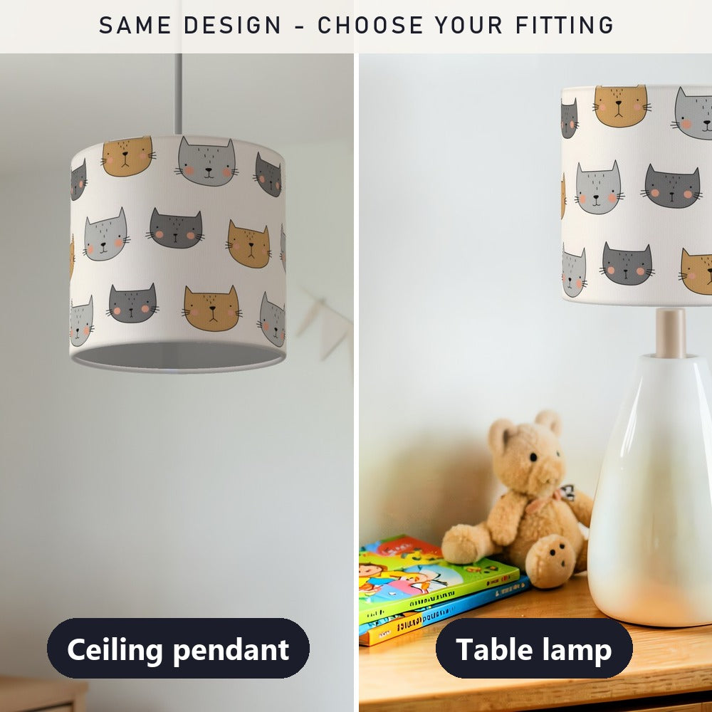 Cute Cartoon Cat Pattern lampshade
