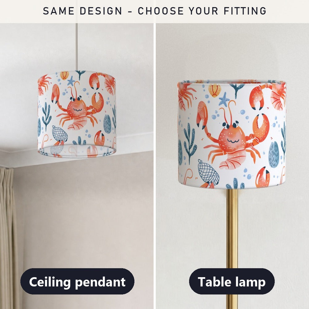 Playful Crabs lampshade
