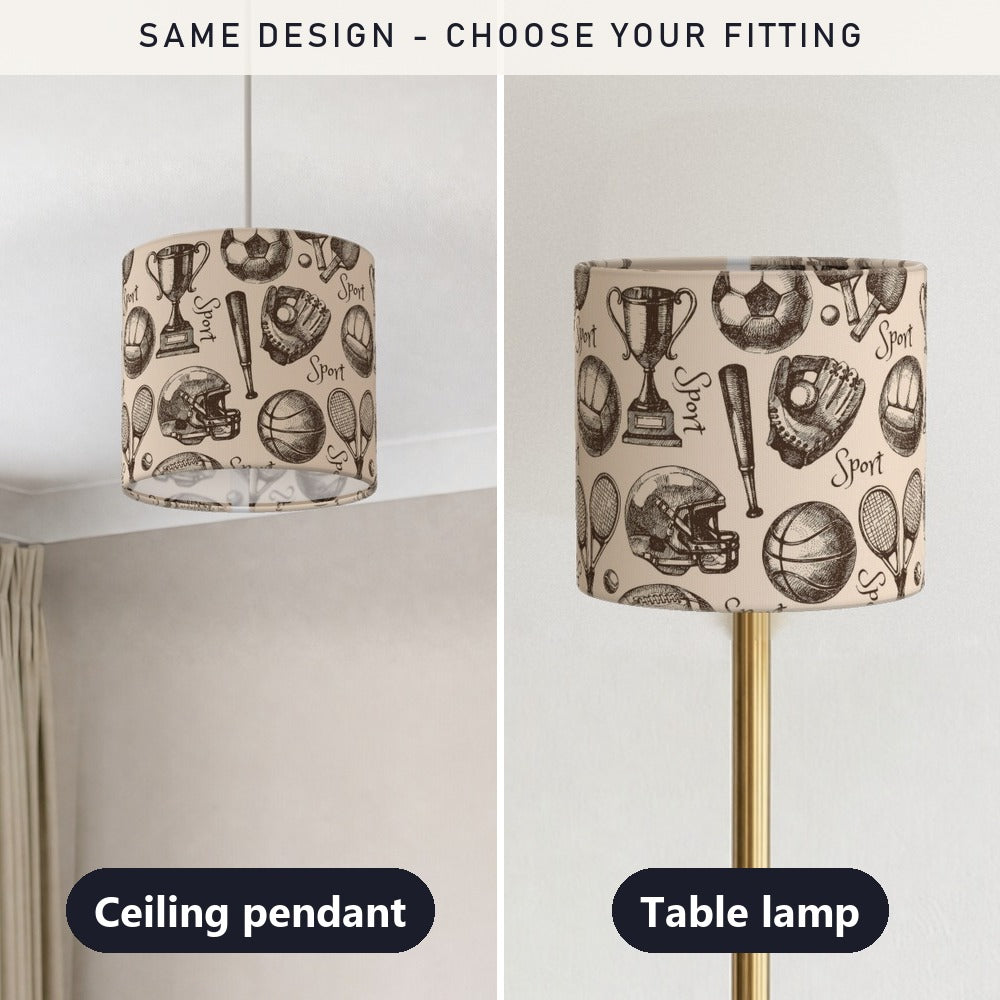 Vintage Sports Theme lampshade