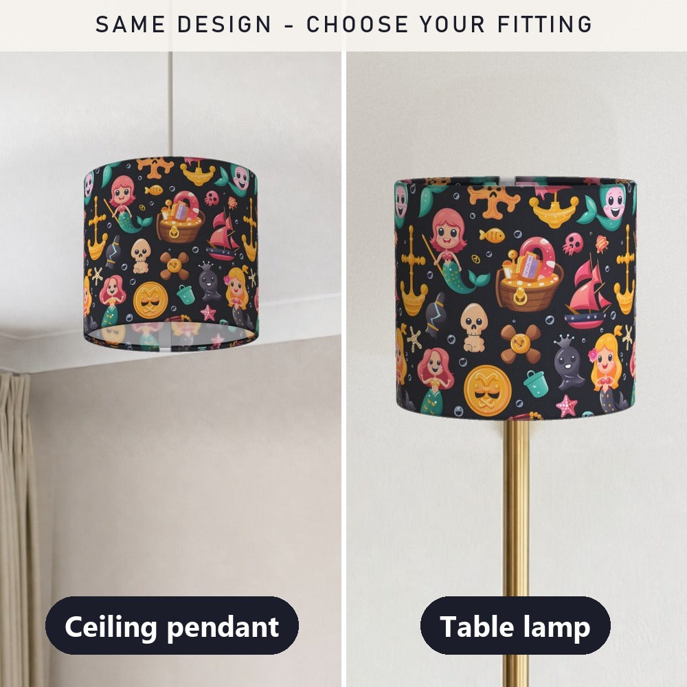 Mermaids and Treasure lampshade