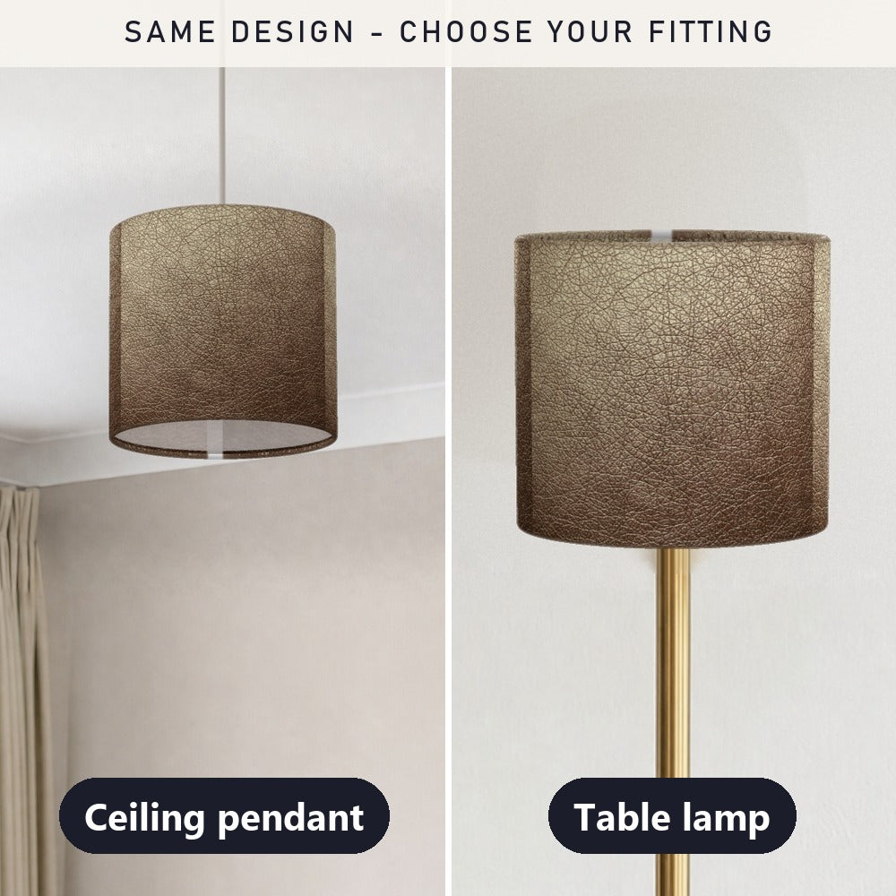 Textured Leather Effect lampshade