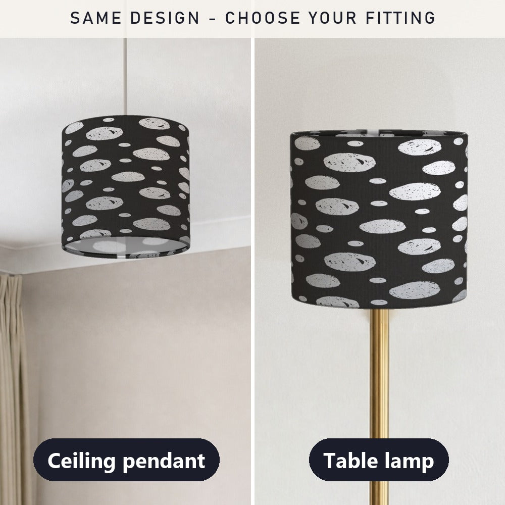 Silver Polkadot Pattern lampshade