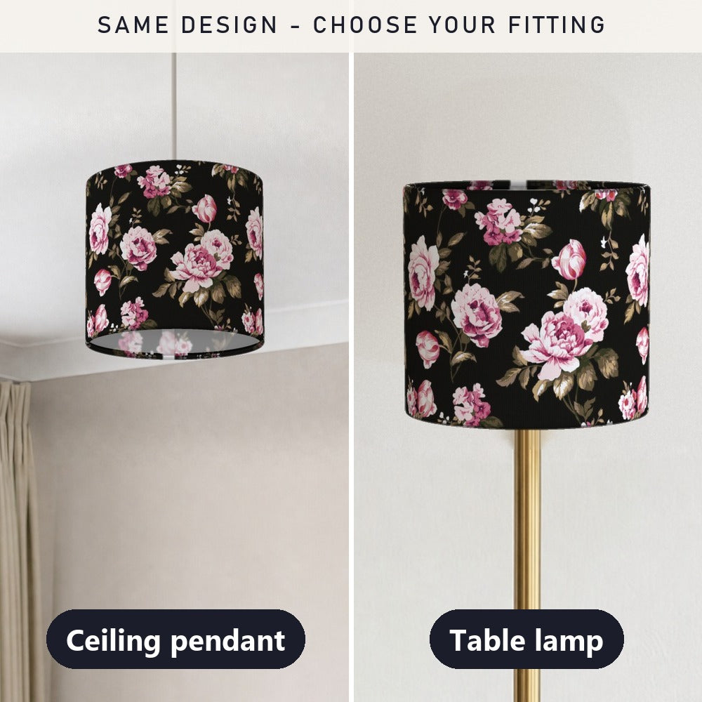Elegant Pink Roses Floral lampshade