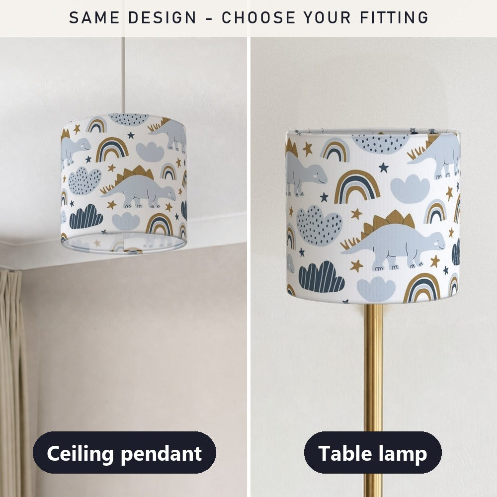 Dino Rainbow Pattern lampshade