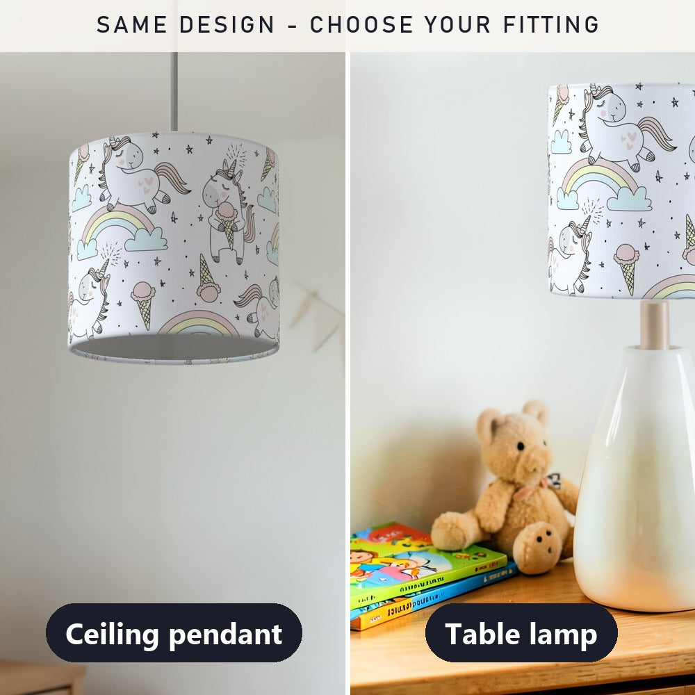Unicorn Rainbow Ice lampshade