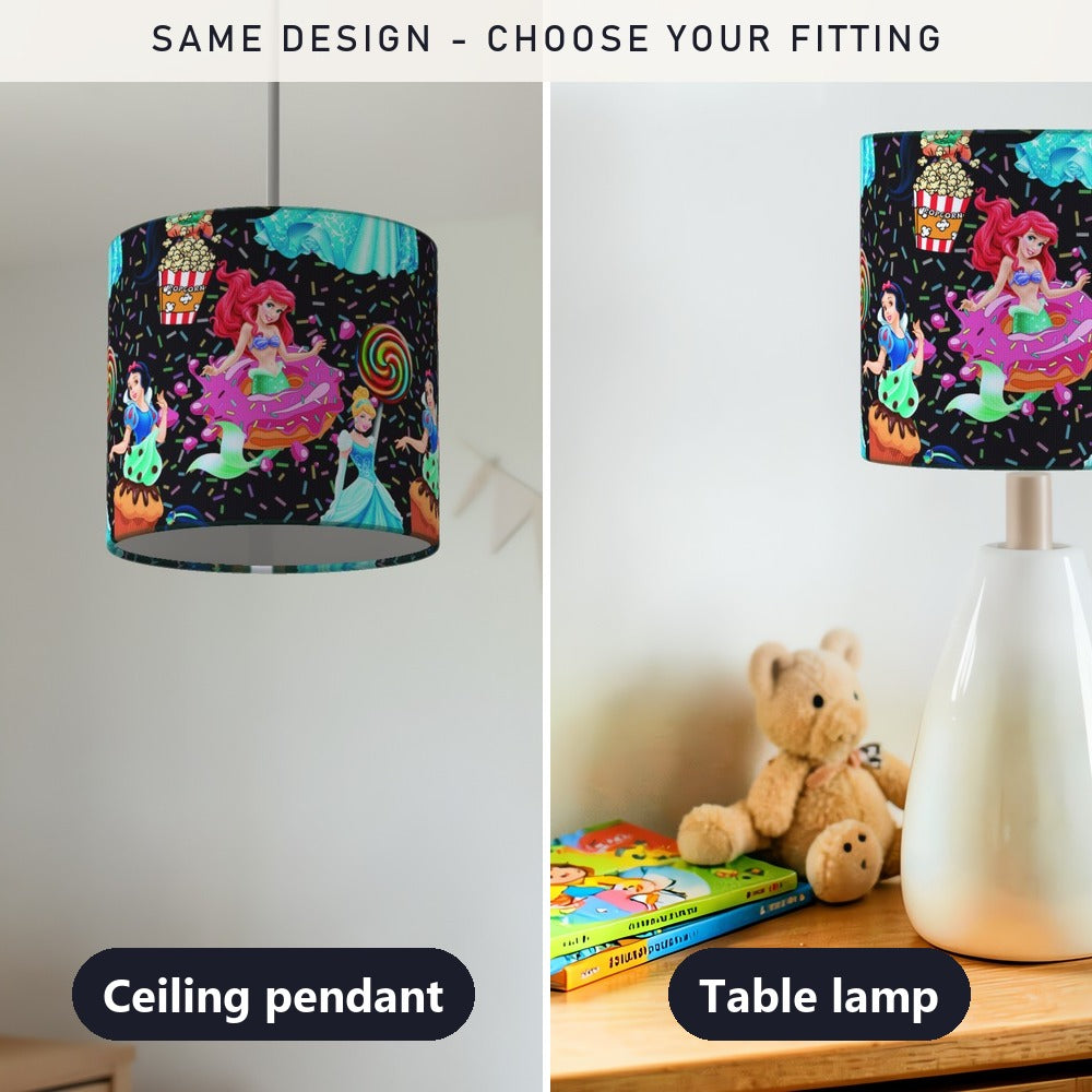 Colorful Princess and Candy Theme lampshade