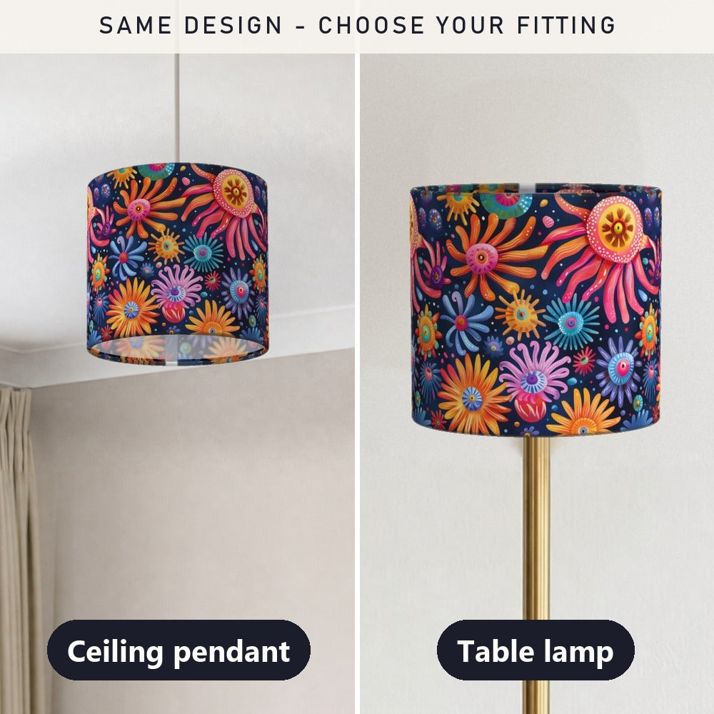 Colourful Swirls lampshade