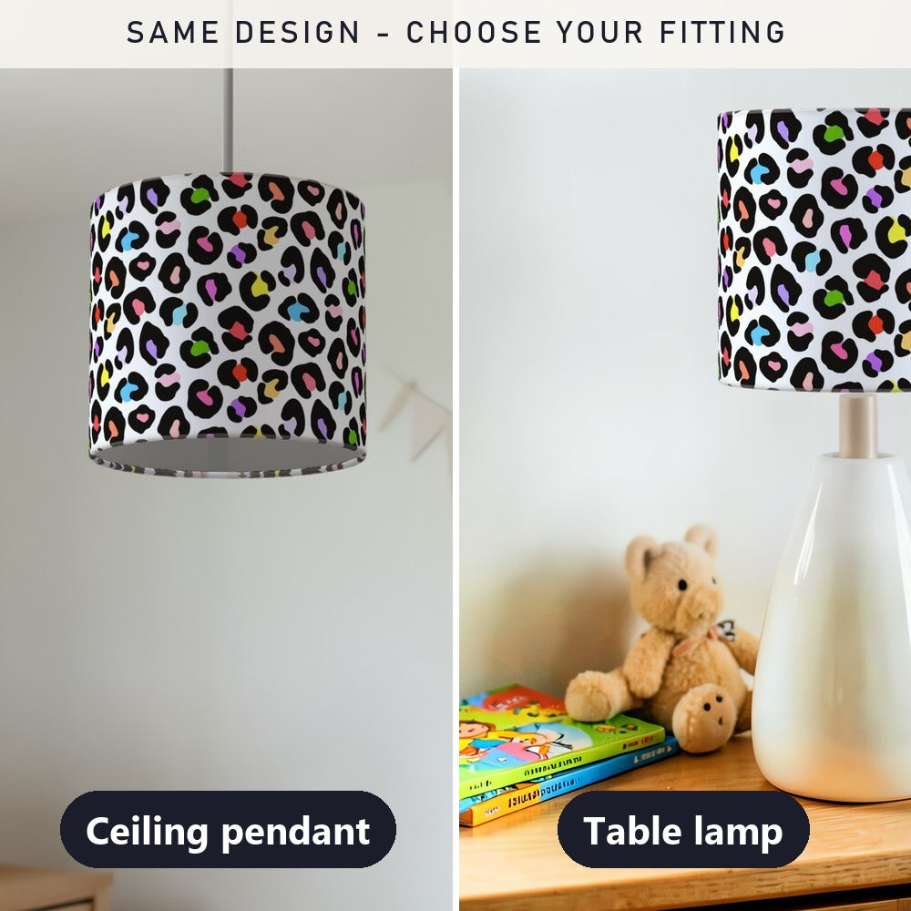 Multicolor Leopard lampshade