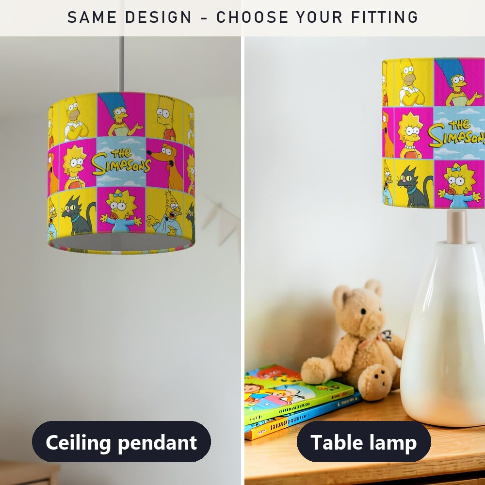 Colorful Cartoon Family lampshade