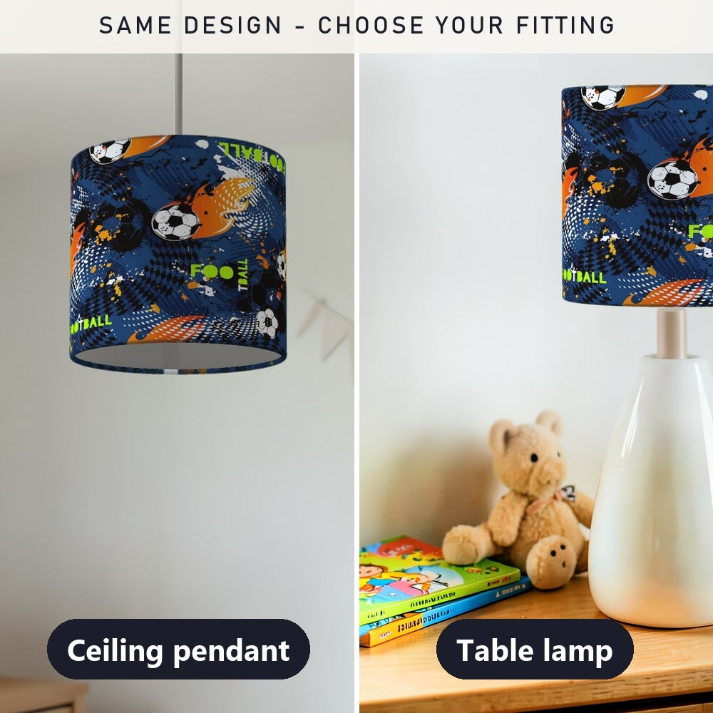Blue Soccer Sports Theme lampshade
