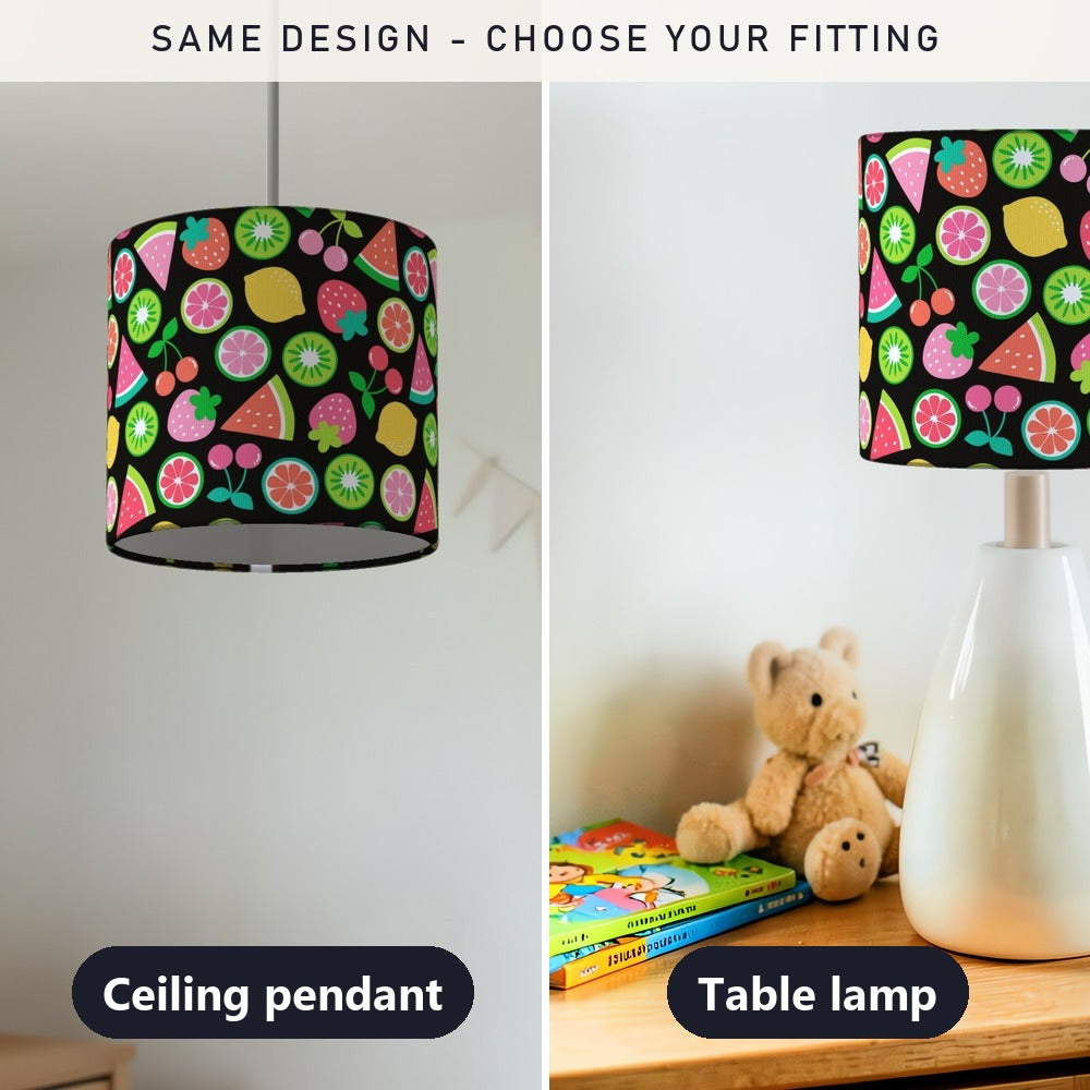 Vibrant Fruit Pattern lampshade