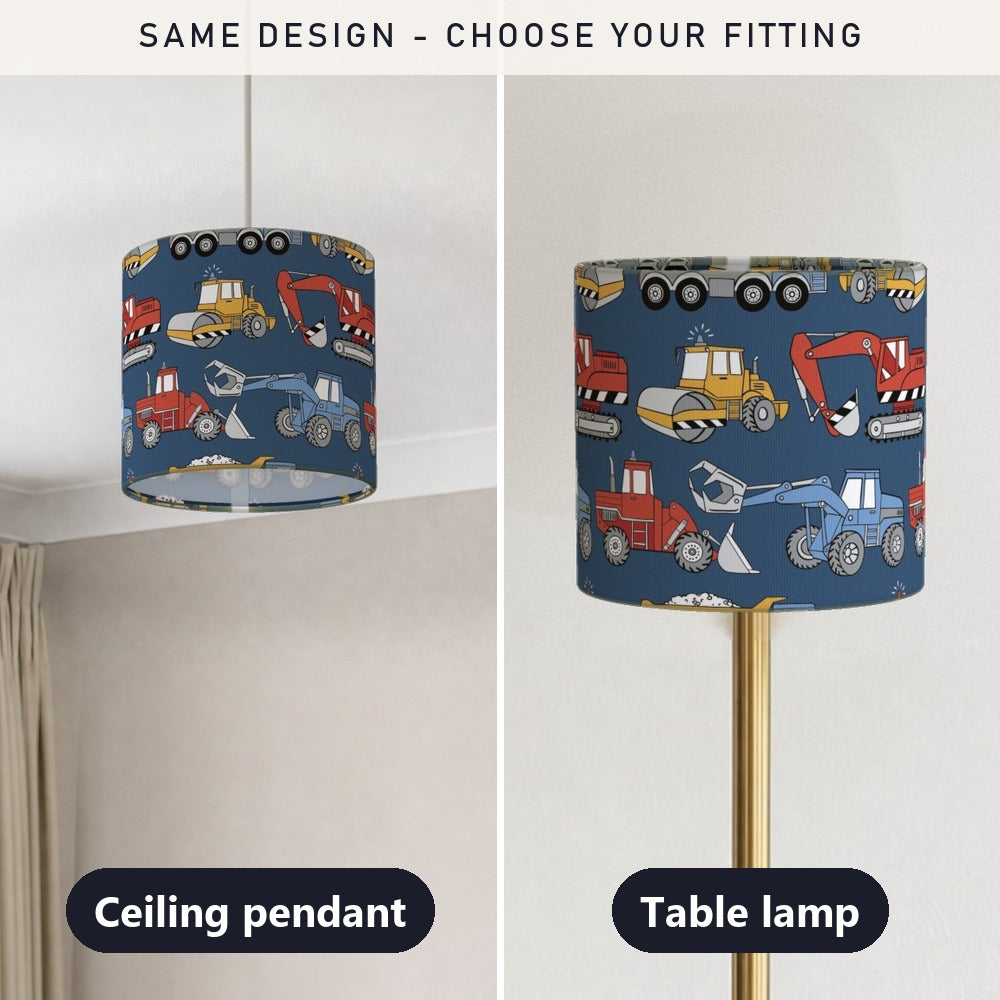 Colorful Construction Vehicle lampshade