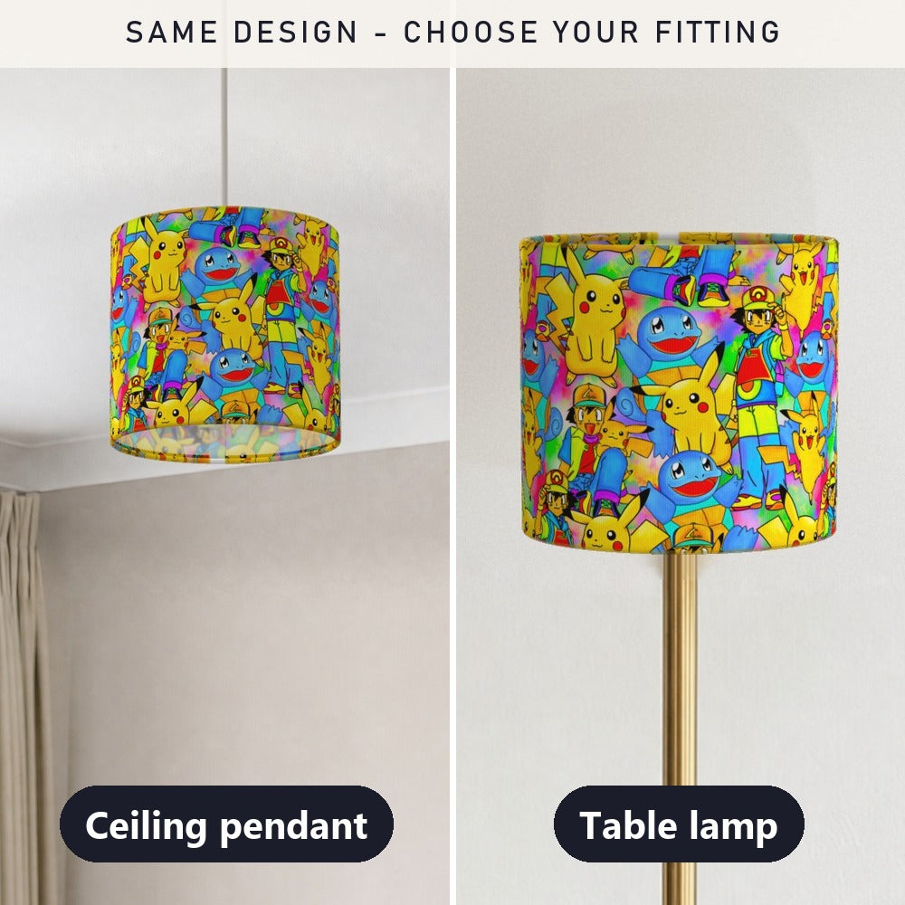 Bright Pok Mon Characters Pattern lampshade