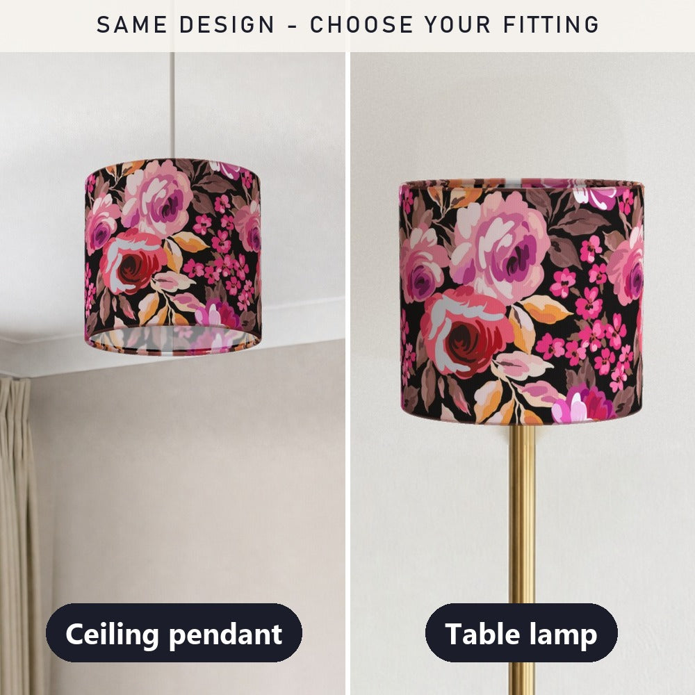 Red Floral Pattern lampshade
