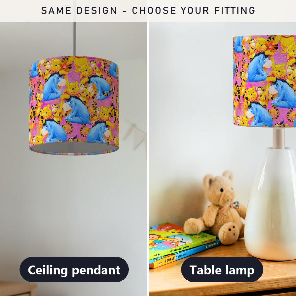 Colorful Animal Friends lampshade