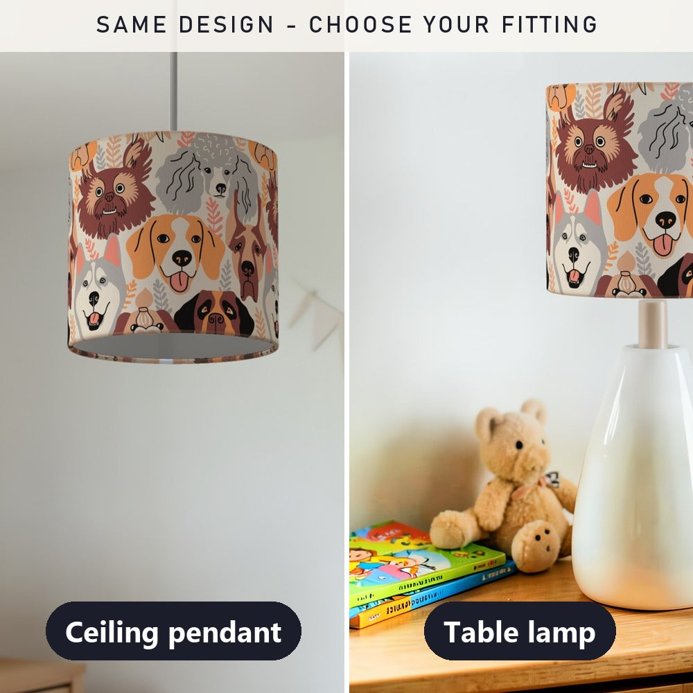 Adorable Puppy Dog Pattern lampshade