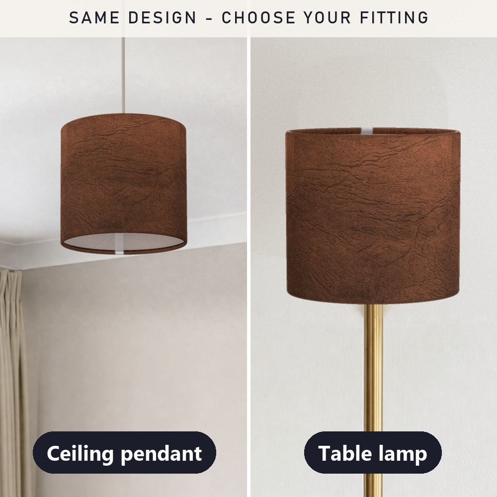 Rustic Brown Suede Texture lampshade